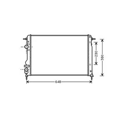 Radiateur de refroidissement moteur pour DACIA LOGAN I ph.2 2008-2012, OEM: 8200189288, Neuf Authentique