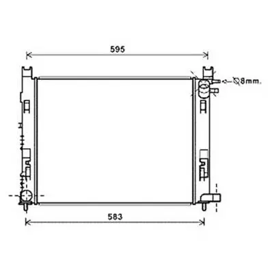 Paiement Sécurisé Radiateur de refroidissement moteur pour DACIA DOKKER ph.1 2012-2017, OEM: 214107326R, Neuf