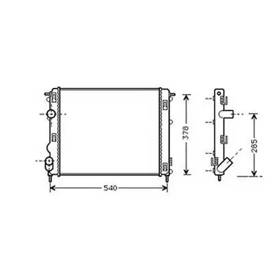 Prix Cassé Radiateur de refroidissement moteur pour NISSAN KUBISTAR 2003-2010, OEM: 7700428082, Neuf