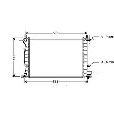 Radiateur de refroidissement moteur pour FORD FIESTA Mk4 ph.1 1996-1999, OEM: 1001861, Neuf Nouvelle Collection
