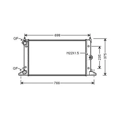 Radiateur de refroidissement moteur pour FORD GALAXY I ph.2 2000-2006, OEM: 1209604, Neuf Vente Flash