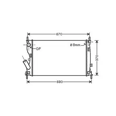Commander Maintenant Radiateur de refroidissement moteur pour FORD FIESTA Mk5 ph.1 2002-2005, OEM: 1359244, Neuf
