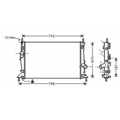 Radiateur de refroidissement moteur pour FORD FOCUS II ph.2 2008-2011, OEM: 1305492, Neuf Prix Réduit