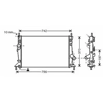 Radiateur de refroidissement moteur pour FORD FOCUS II ph.2 2008-2011, OEM: 1230987, Neuf Dernier Modèle