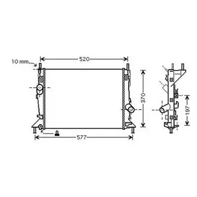 Radiateur de refroidissement moteur pour FORD FOCUS II ph.2 2008-2011, OEM: 1305491, Neuf Prix Bas