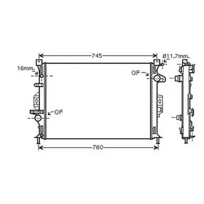 Radiateur de refroidissement moteur pour FORD C-MAX 2010-2015, OEM: 1433321, Neuf Soldes
