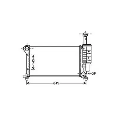 Bon Marché Radiateur de refroidissement moteur pour FIAT PANDA II ph.1 2003-2012, OEM: 51779915, Neuf