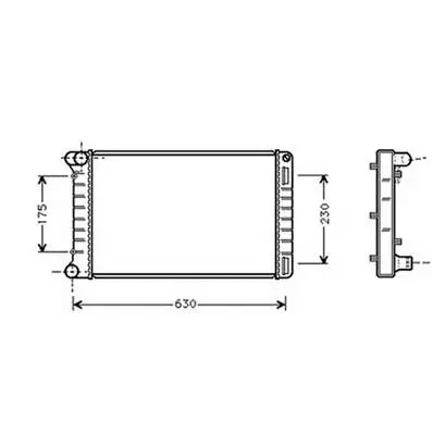 Radiateur de refroidissement moteur pour FIAT PUNTO II ph.1 1999-2003, OEM: 46778157, Neuf Bon Marché