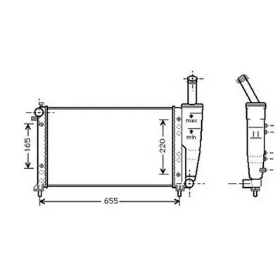 Commande En Gros Radiateur de refroidissement moteur pour FIAT PUNTO II ph.1 1999-2003, OEM: 46786267, Neuf