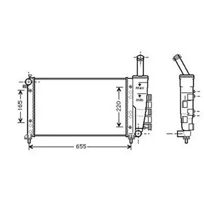 Radiateur de refroidissement moteur pour FIAT PUNTO II ph.1 1999-2003, OEM: 46827081, Neuf Produit De Marque