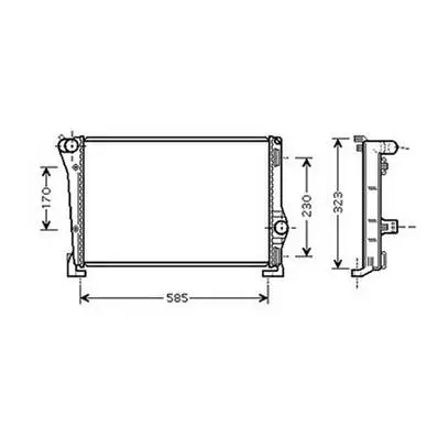 Prix Choc Radiateur de refroidissement moteur pour FIAT PUNTO II ph.1 1999-2003, OEM: 51733001, Neuf