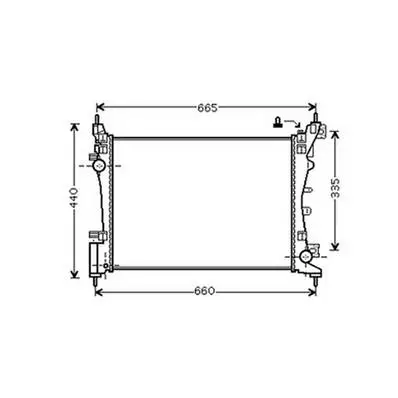 Radiateur de refroidissement moteur pour FIAT PUNTO III depuis 2012, OEM: 51864284, Neuf Livraison Express