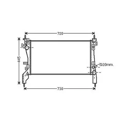 Authentique Radiateur de refroidissement moteur pour FIAT FIORINO III ph.1 2008-2016, OEM: 51790636, Neuf