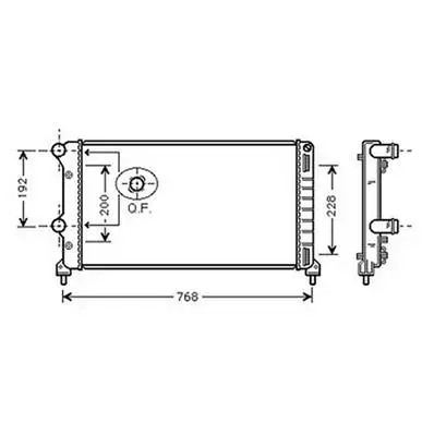 Meilleur Choix Radiateur de refroidissement moteur pour FIAT DOBLO I ph.1 2001-2005, OEM: 51779233, Neuf