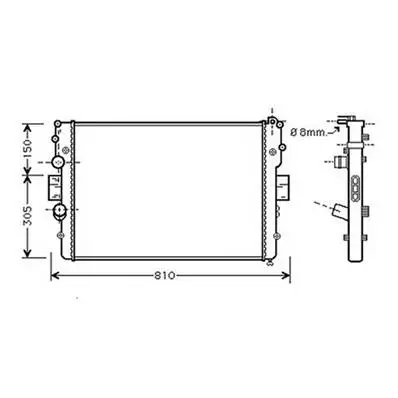 Radiateur de refroidissement moteur pour IVECO DAILY 2006-2009, OEM: 504152996, Neuf Jusqu’à Épuisement Des Stocks