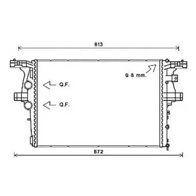 Radiateur de refroidissement moteur pour IVECO DAILY 2011-2014, OEM: 0005801264635, Neuf Bon Marché