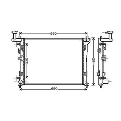 Radiateur de refroidissement moteur pour HYUNDAI i30 I ph.2 2010-2012, OEM: 253101H050, Neuf Jusqu’à Épuisement Des Stocks