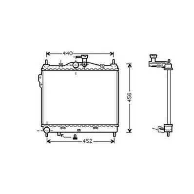 Radiateur de refroidissement moteur pour HYUNDAI GETZ ph.2 2006-2009, OEM: 253101C350, Neuf Produit De Marque