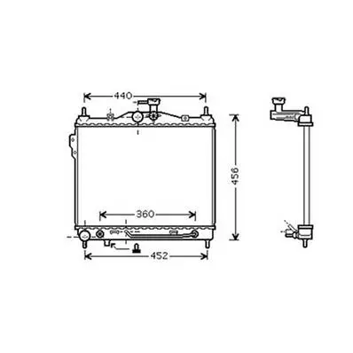 Vente Flash Radiateur de refroidissement moteur pour HYUNDAI GETZ ph.2 2006-2009, OEM: 253101C350, Neuf