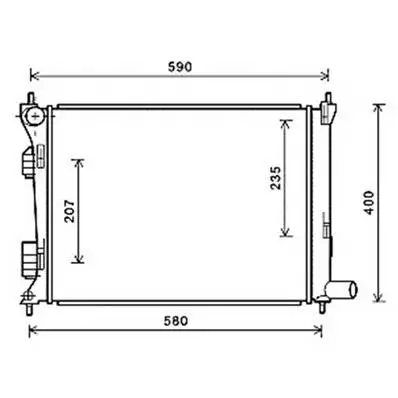 Livraison Express Radiateur de refroidissement moteur pour KIA RIO 2011-2014, OEM: 253101R010, Neuf