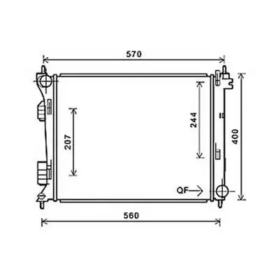 Radiateur de refroidissement moteur pour KIA RIO 2011-2014, OEM: 253101J700, Neuf Quantité Limitée