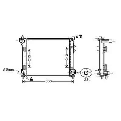 Bon Plan Radiateur de refroidissement moteur pour LANCIA YPSILON II ph.1 2011-2015, OEM: 51837884, Neuf