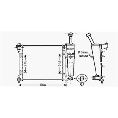 Radiateur de refroidissement moteur pour LANCIA YPSILON II ph.1 2011-2015, OEM: 51839665, Neuf Commander Vite