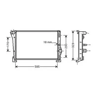 Radiateur de refroidissement moteur pour LANCIA MUSA 2004-2007, OEM: 46834067, Neuf Commander Vite
