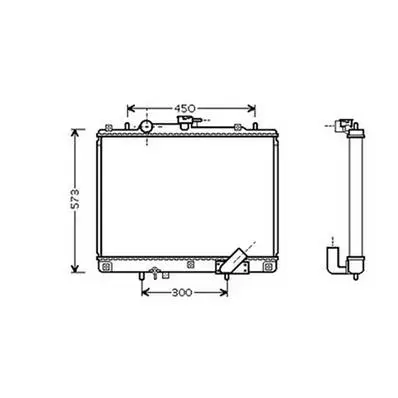 Radiateur de refroidissement moteur pour MITSUBISHI L200 III ph.2 2001-2005, OEM: MR571147, Neuf Nouvel Arrivage