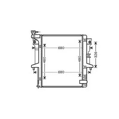 Radiateur de refroidissement moteur pour MITSUBISHI L200 IV ph.1 2006-2010, OEM: 1350A182, Neuf Produit De Marque