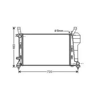 Nouveauté Radiateur de refroidissement moteur pour MERCEDES CLASSE B ph.1 2005-2008 (T245), OEM: A1695000303, Neuf