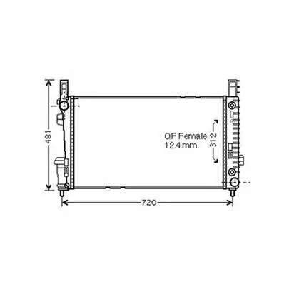 Radiateur de refroidissement moteur pour MERCEDES CLASSE B ph.1 2005-2008 (T245), OEM: A1695000003, Neuf Réduction