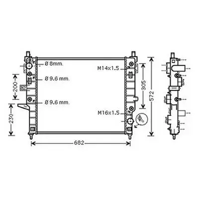 Radiateur de refroidissement moteur pour MERCEDES CLASSE ML ph.1 1998-2001 (W163), OEM: 1635000003, Neuf Offre Limitée