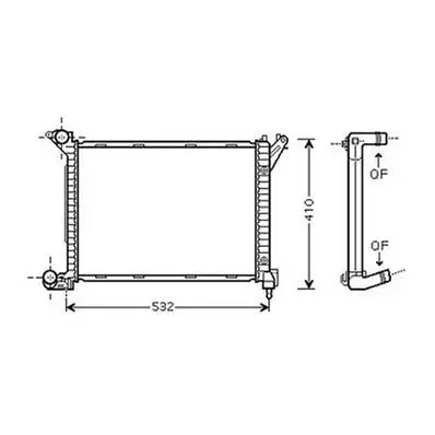 Radiateur de refroidissement moteur pour MINI ONE/COOPER R50/R53 2004-2006, OEM: 17117788753, Neuf Remise