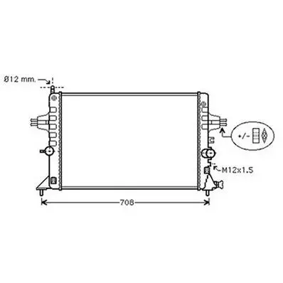 Usine Directe Radiateur de refroidissement moteur pour OPEL ASTRA G 1998-2004, OEM: 1300270, Neuf