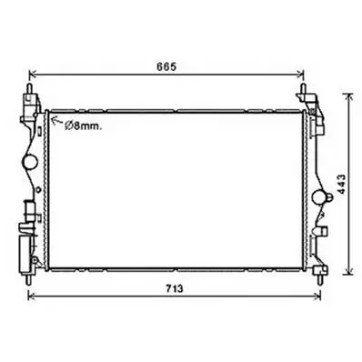 Meilleur Choix Radiateur de refroidissement moteur pour OPEL CORSA E 2015-2019, OEM: 1300368, Neuf