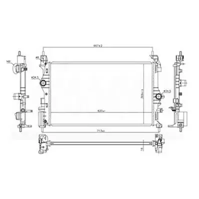 Radiateur de refroidissement moteur pour OPEL CORSA E 2015-2019, OEM: 1300379, Neuf Offre Spéciale