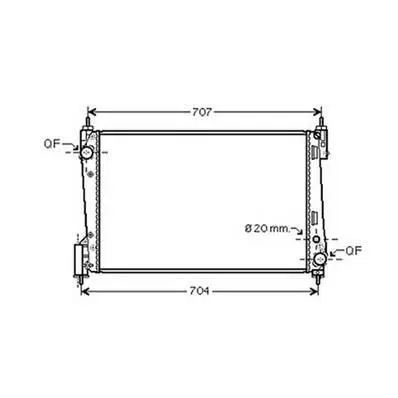 Remise Radiateur de refroidissement moteur pour OPEL ADAM 2012-2019, OEM: 95530546, Neuf
