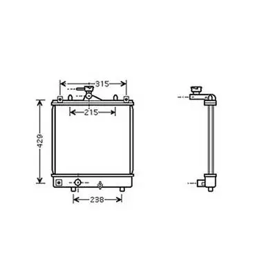 Radiateur de refroidissement moteur pour OPEL AGILA 2000-2008, OEM: 09208632, Neuf Meilleur Choix