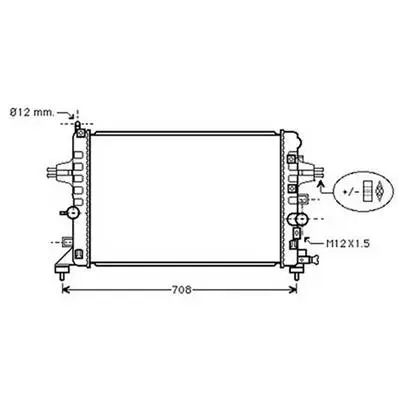 Offre Du Jour Radiateur de refroidissement moteur pour OPEL ASTRA H 2004-2007, OEM: 1300266, Neuf