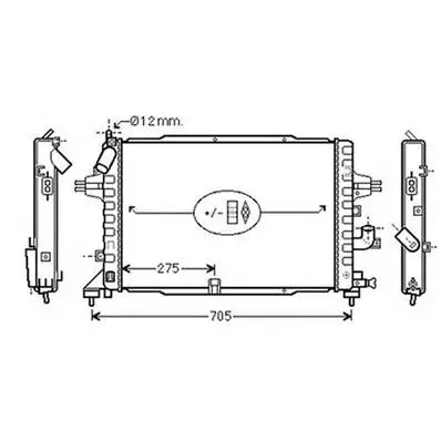 Offre Spéciale Radiateur de refroidissement moteur pour OPEL ASTRA H 2004-2007, OEM: 1300269, Neuf
