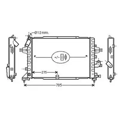 Radiateur de refroidissement moteur pour OPEL ASTRA H 2004-2007, OEM: 1300271, Neuf Dernier Modèle