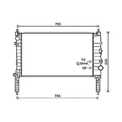 Radiateur de refroidissement moteur pour OPEL MOKKA I 2013-2016, OEM: 95298554, Neuf Petit Prix