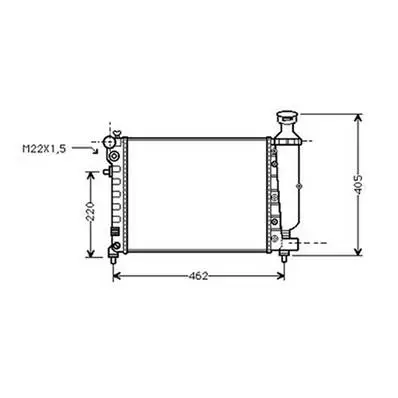 Super Prix Radiateur de refroidissement moteur pour PEUGEOT 106 ph.2 1996-1998, OEM: 1301SQ, Neuf