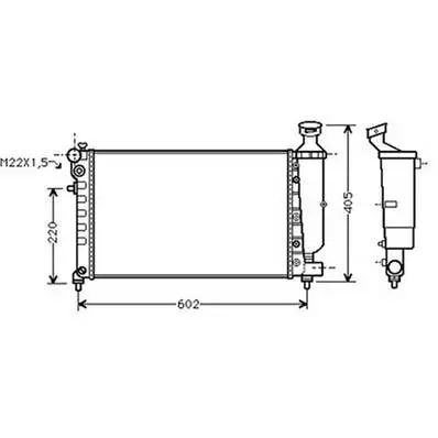 Solde Radiateur de refroidissement moteur pour PEUGEOT 106 ph.2 1996-1998, OEM: 133029, Neuf