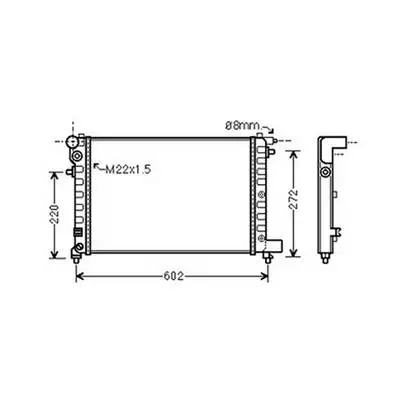 Radiateur de refroidissement moteur pour PEUGEOT 106 ph.2 1996-1998, OEM: 1301VT, Neuf Achetez Aujourd’hui