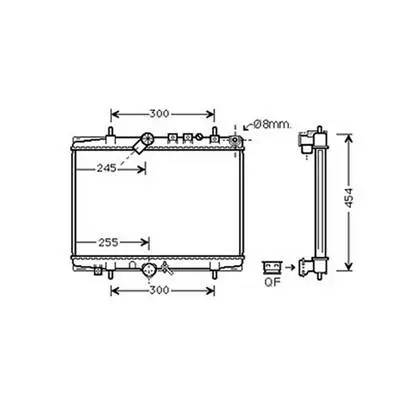 Vente Directe Radiateur de refroidissement moteur pour PEUGEOT 406 1999-2004, OEM: 133078, Neuf