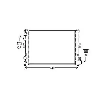 Livraison Express Radiateur de refroidissement moteur pour PEUGEOT EXPERT I ph.1 1995-2003, OEM: 1301P2, Neuf