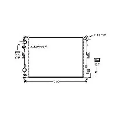 Radiateur de refroidissement moteur pour PEUGEOT EXPERT I ph.1 1995-2003, OEM: 1301P3, Neuf Super Prix