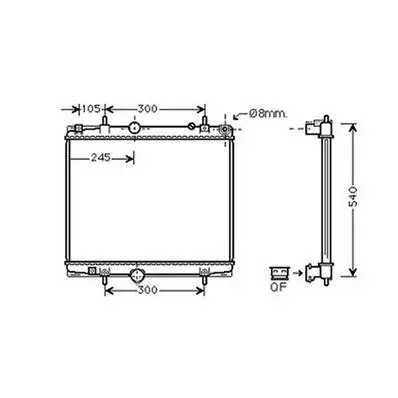 Radiateur de refroidissement moteur pour PEUGEOT EXPERT II 2007-2016, OEM: 1330E7, Neuf Prix Promo